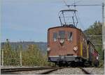  La DER de la Saison!  (Saisonabschlussfeier der Blonay-Chamby Bahn 2022) Die BOB HGe 3/3 29 verlässt mit ihrem Zug nach Chaulin den Bahnhof von Chamby.