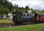 Fahrtag im Zürcher Oberland. 

Ankunft von Ed 3/3 401 der UeBB in Bauma. Juli 2023.