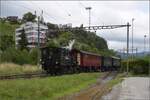 Fahrtag im Zürcher Oberland. 

Einfahrt von Ed 3/3 401 nach Bauma. Juli 2023.