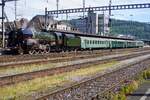 Am 17 Mai 2026 steht 141R-1244 der Verein Mikado 1244 in Brugg AG und wartet dort auf das ansetzen der 241A65 in Vorbereitung eines Doppeldampftour durch die Westschweiz.