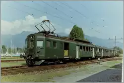 Ein typische Nebenbahnregionalzug vor dreissig, vierzig Jahren: BDe 4/4, B und Bt.