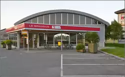 Blick durch dem Endbahnhof Le Brassus.
