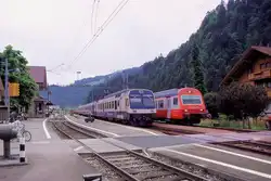 BLS NPZ im Originalanstrich: Trubschachen, 6.Juni 1998.