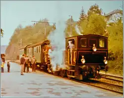 Bilder aus alten Zeiten: mit der Dampflokomotive E 3/3 Nr.