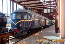 Die Elektrolokomotive NS № 1010 NS-Baureihe 1000 am 29 April 2025 im Het Spoorwegmuseum (bis 2005 NSM - Nederlands Spoorwegmuseum / Niederl�ndischen Eisenbahnmuseum) in Utrecht im ehemaligen