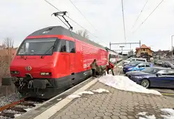 Re460 014 in Schwarzenburg...