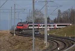 Messzug mit Re 460 014 'Val de Trient' auf dem Weg nach Bern.