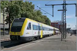 Obwohl die Hochrheinbahn zur Zeit baustellenbedingt im SEV betrieben wird, diesen zwischen Singen und Erzingen weiterhin DB 612 Triebz�ge.